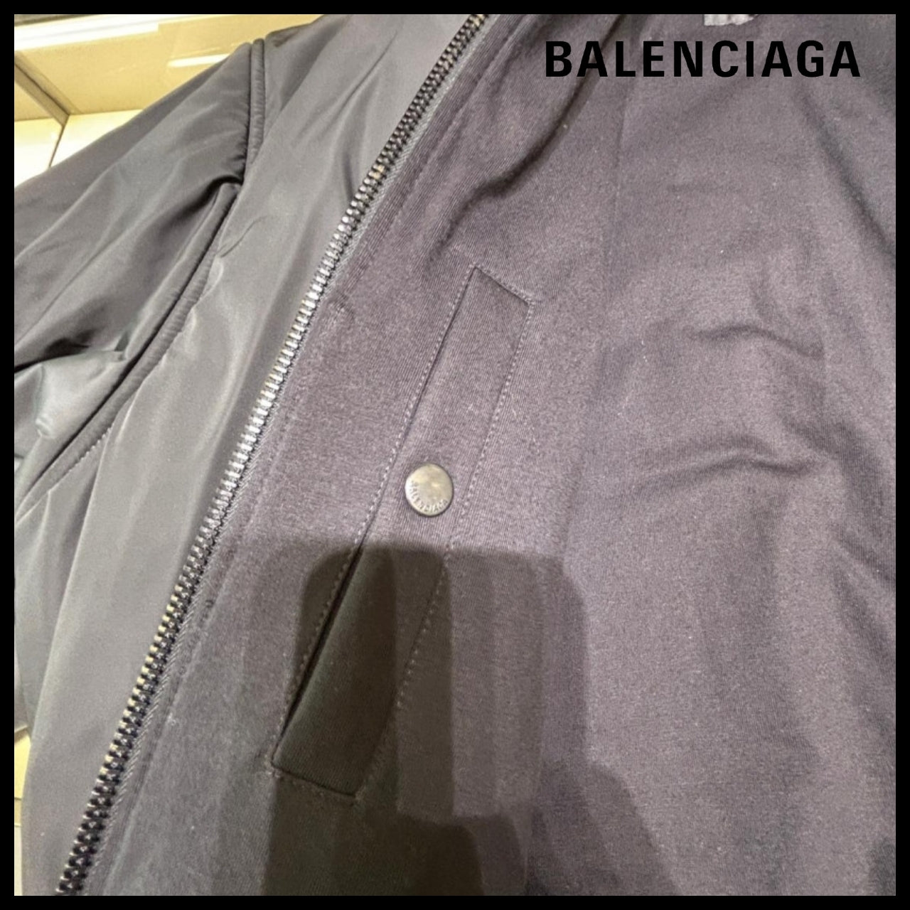 【BALENCIAGA】Logo Technical Fabric Bomber Jacket