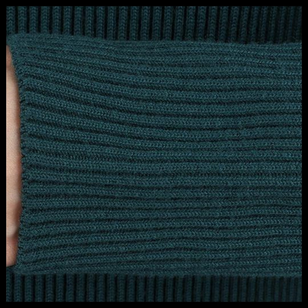 【STONE ISLAND】 Kids Wappen Patch Ribbed Pullover Knit