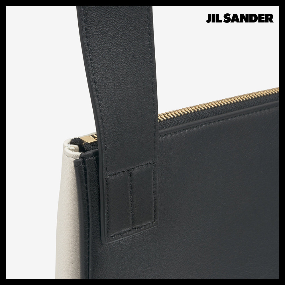 【JIL SANDER】Ombre two-tone shoulder bag black white