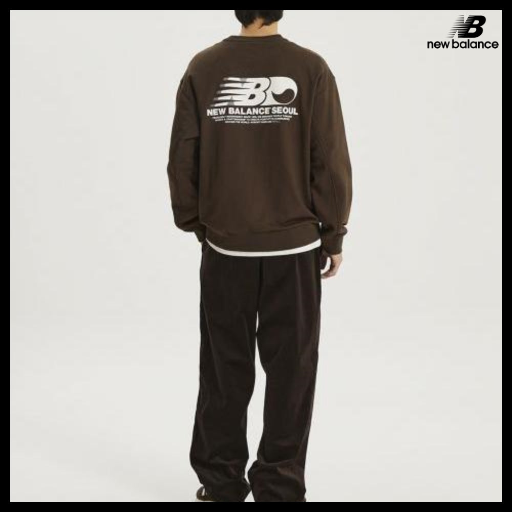 【New Balance】UNI NB Seoul Exclusive Sweatshirt Brown