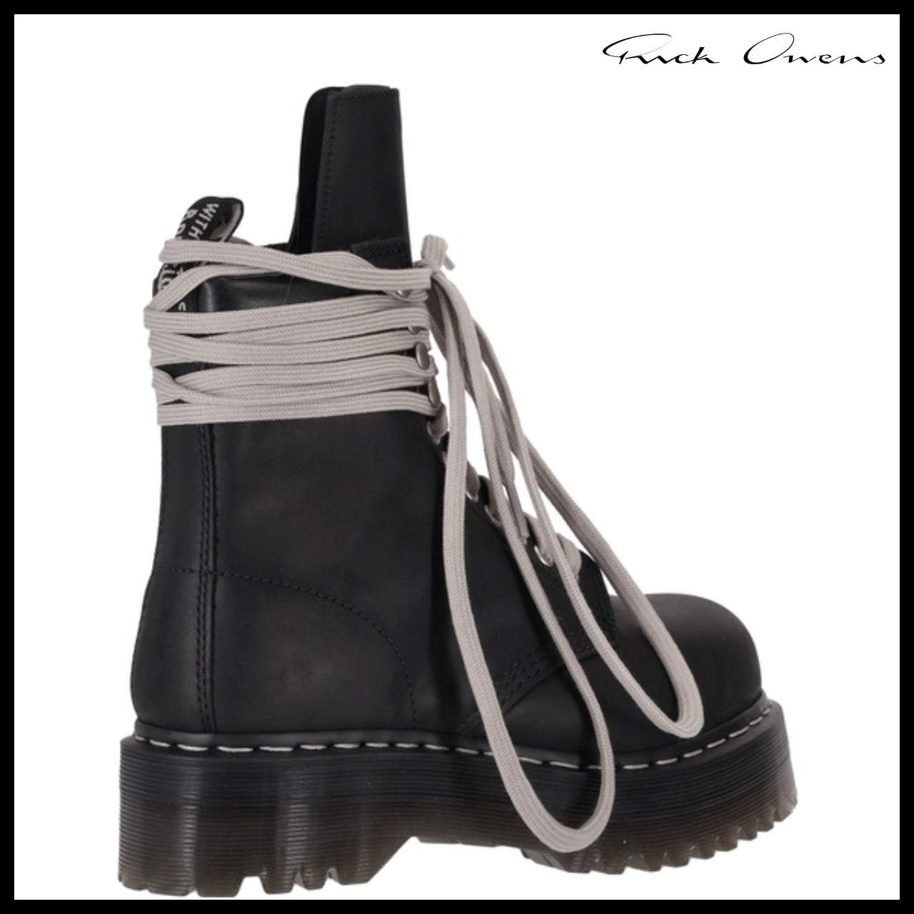 【Rick Owens】Black lace-up boots