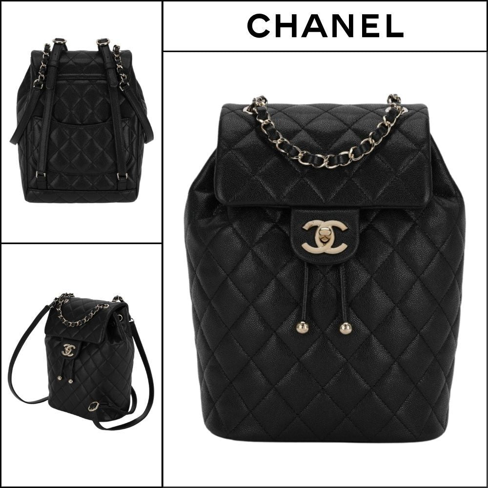 【CHANEL】Classic Backpack Grained Shiny Calfskin