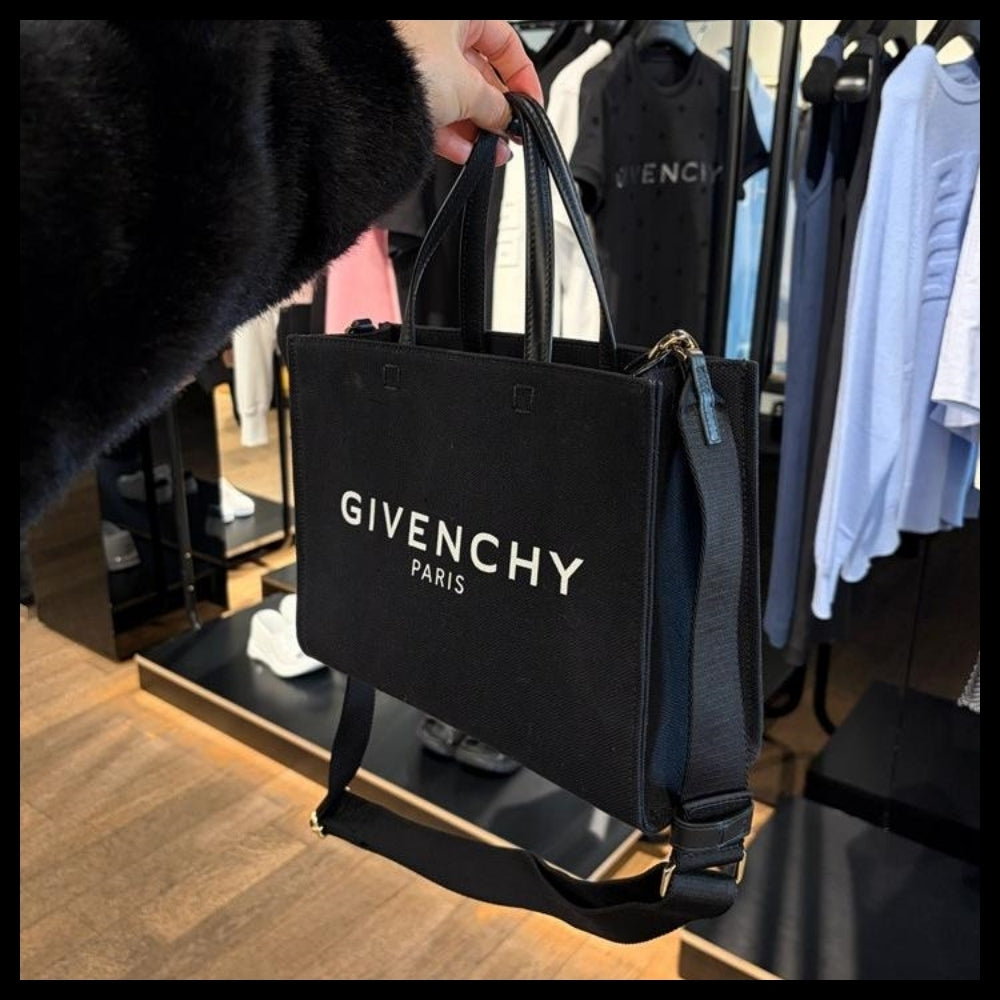 【GIVENCHY】Canvas Small Tote Bag Black
