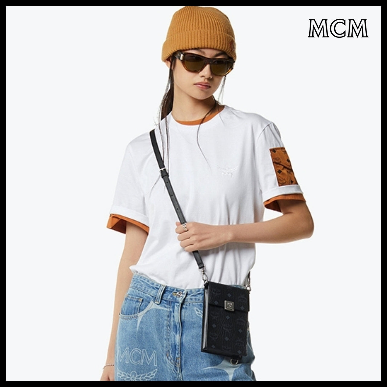 【MCM】Aren visetos phone pouch MXZGSTA11BK