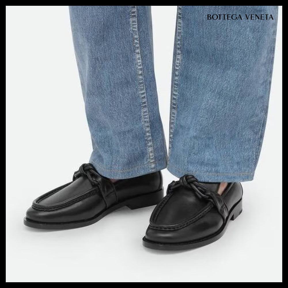 【BOTTEGA VENETA】Astaire Loafers Black 1000