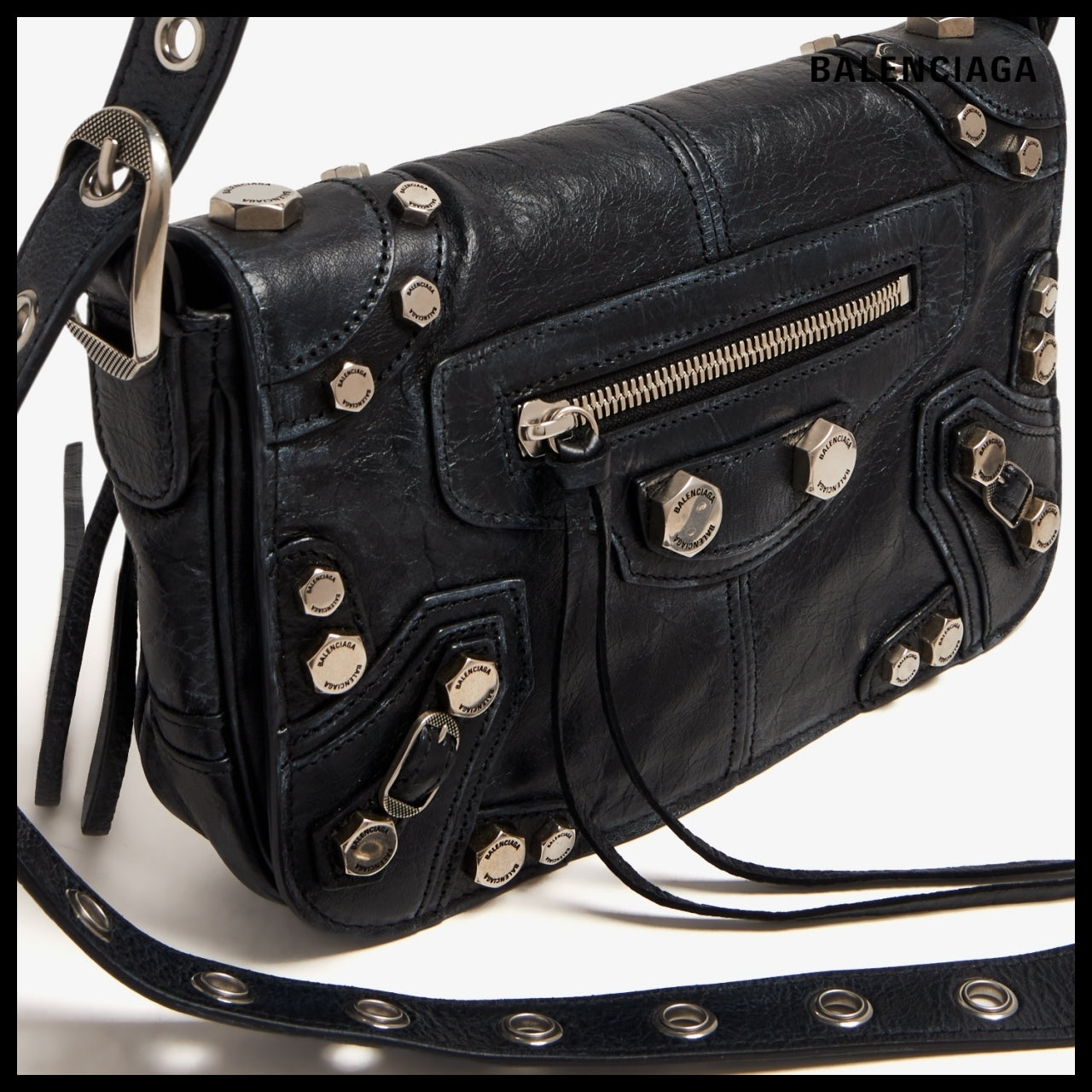 【BALENCIAGA】Le Cagole XS Flap Bag Black