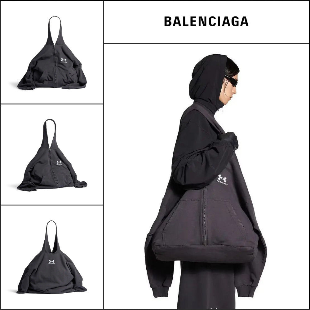 【BALENCIAGA】Under Armour Hoodie Bag in Black