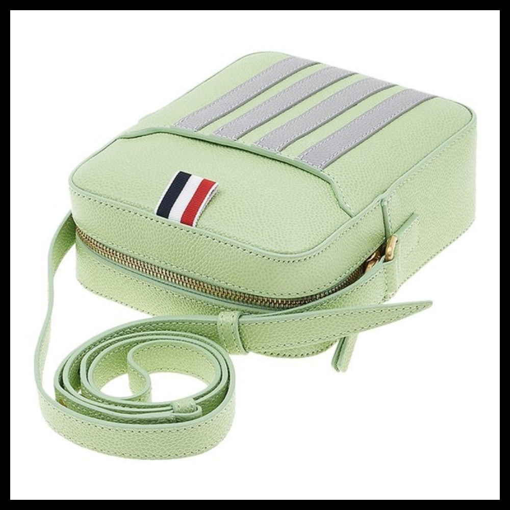 【THOM BROWNE】Men's Pebble Grain Madras Camera Bag