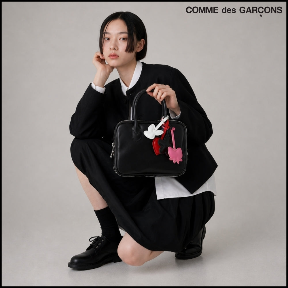 【COMME DES GARCONS】Small Zip Handbag Black