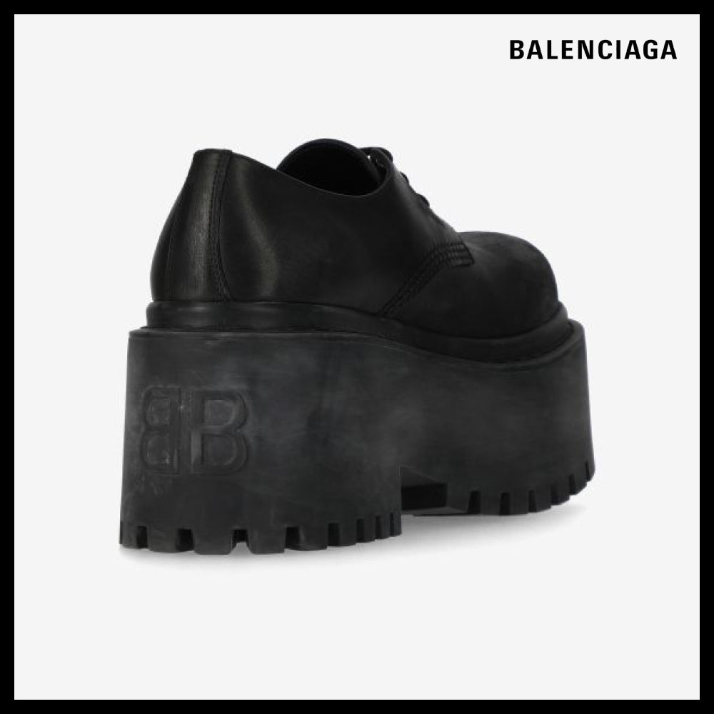【BALENCIAGA】Strike Platform Derby Shoes Black
