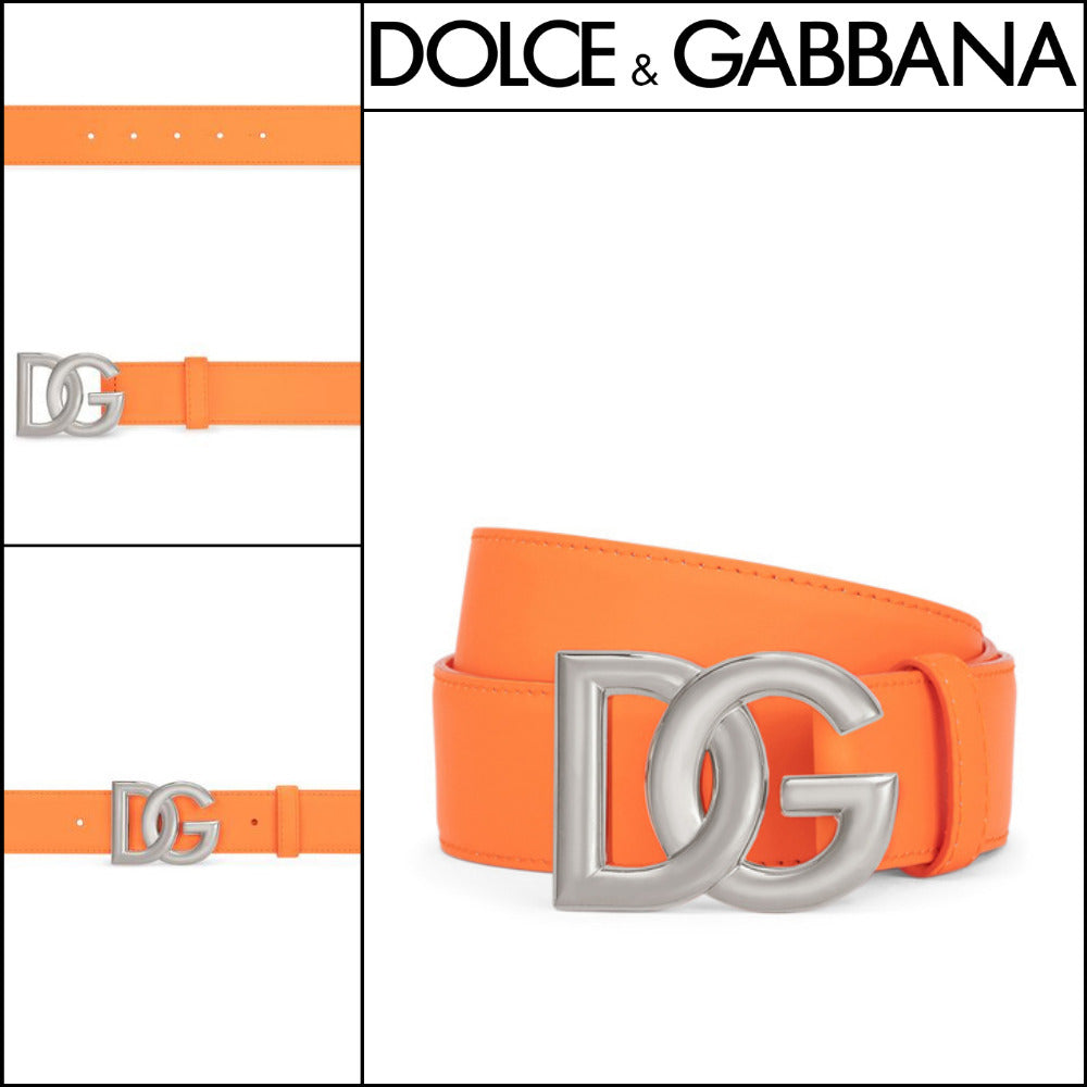 ★Dolce&Gabbanaアウトレット セール ★CALFSKIN BELT WITH LOGO
