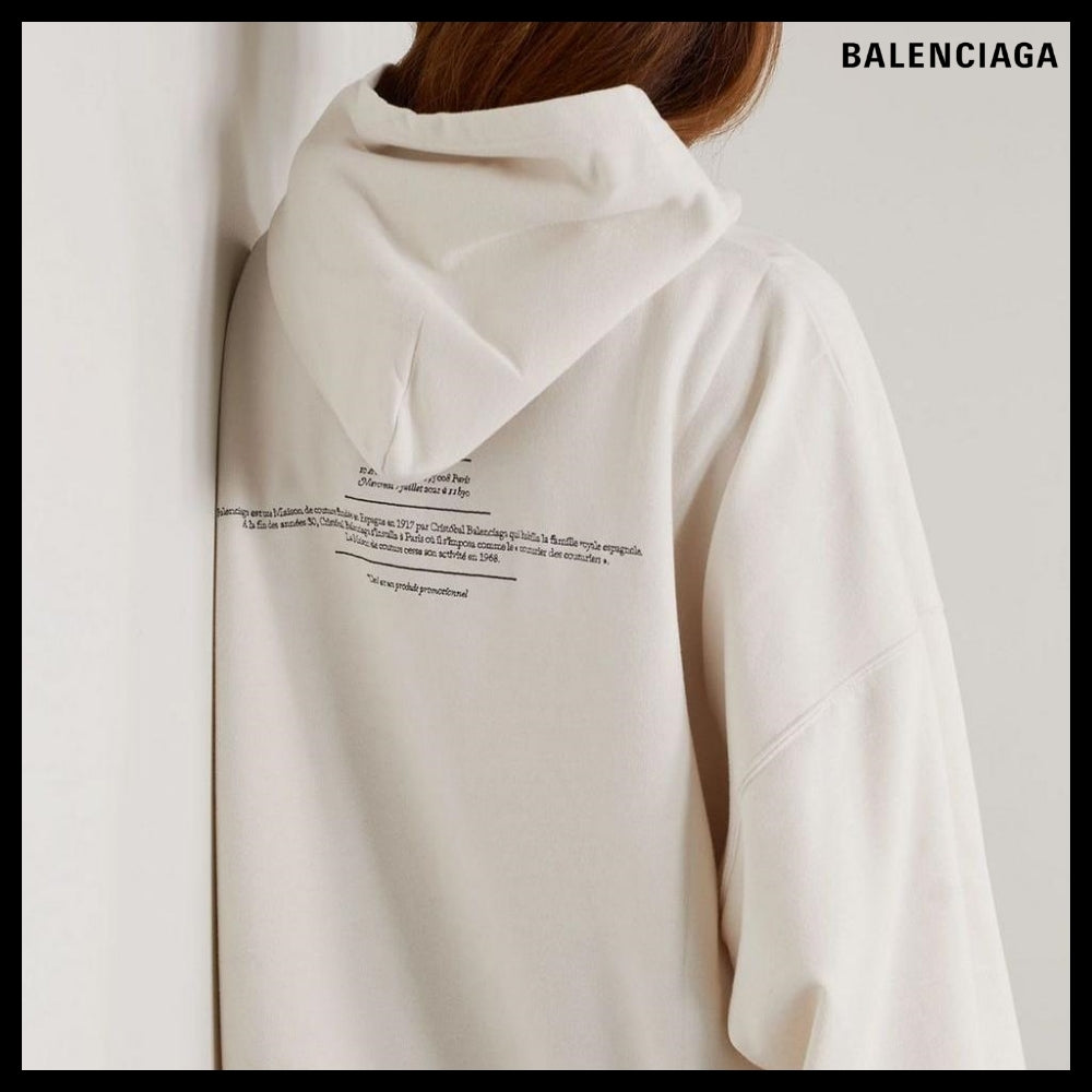 【BALENCIAGA】オーバーサイズ 刺繍入り ジャージーフーディ