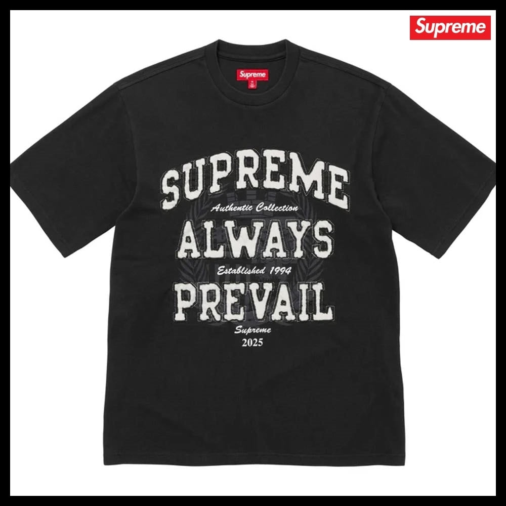 【Supreme】Always Prevail Short Sleeve Top Black 25FW