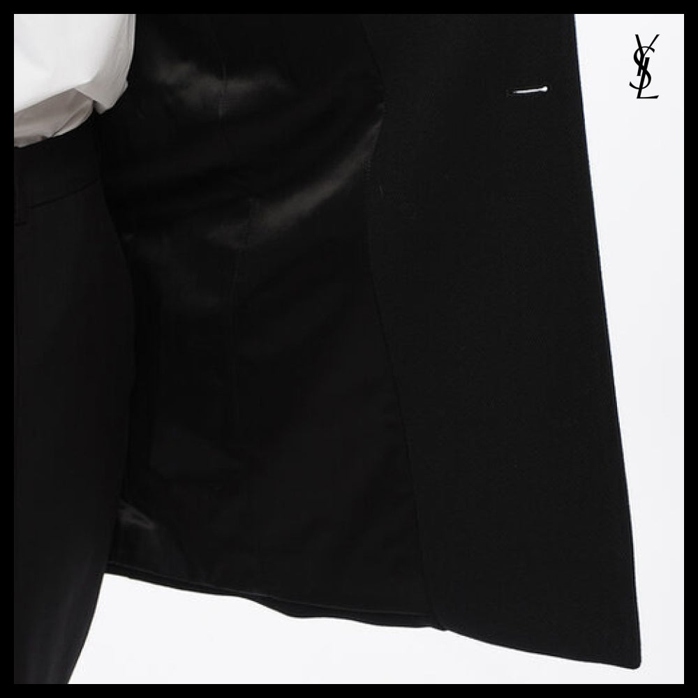 【SAINT LAURENT】Black Coat timeless design