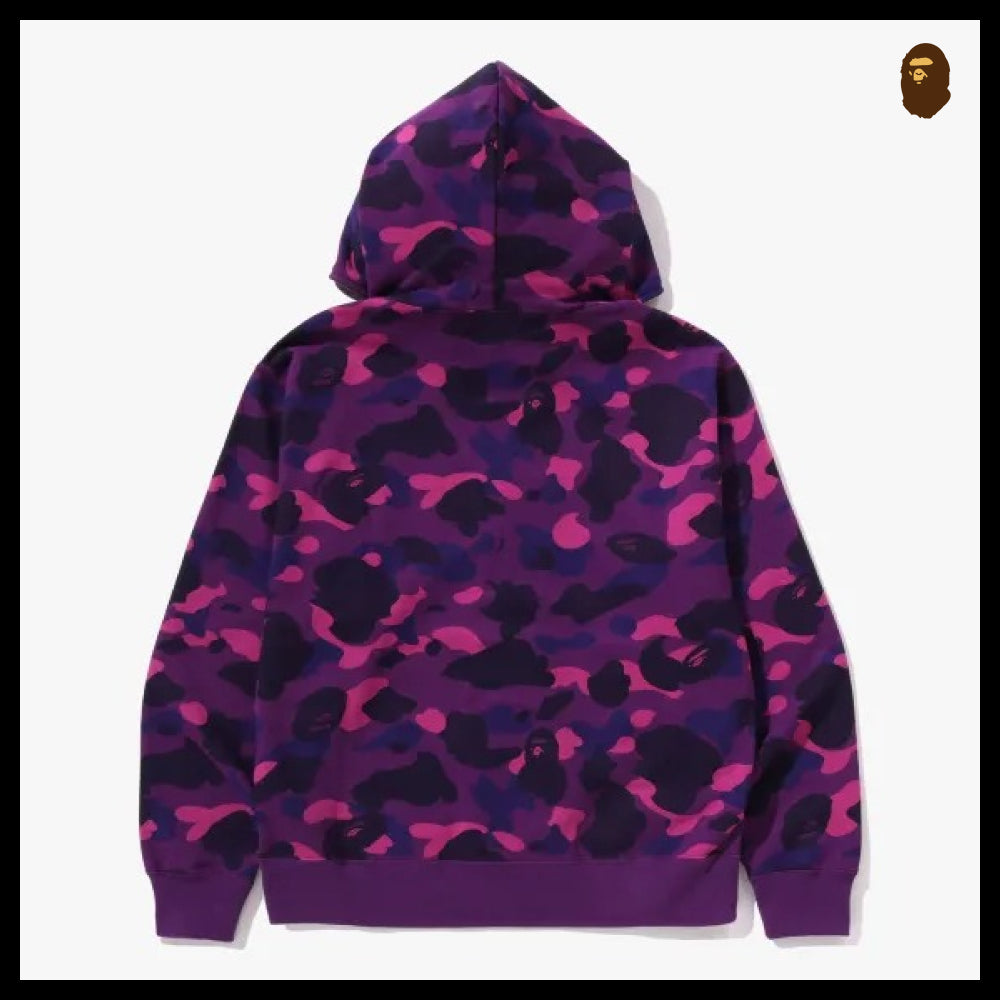 【A BATHING APE】One Point Color Camo Crop Full Zip Hoodie M