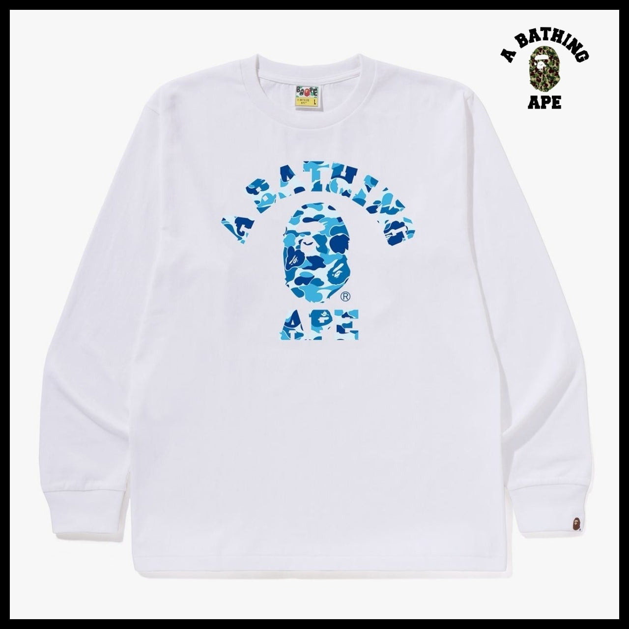 【A BATHING APE】ABC Camo College Long Sleeve T Shirt 4Color