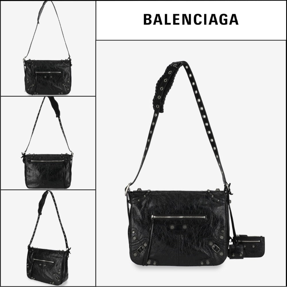 【BALENCIAGA】Le Cagole Medium Messenger Crossbody Bag Black