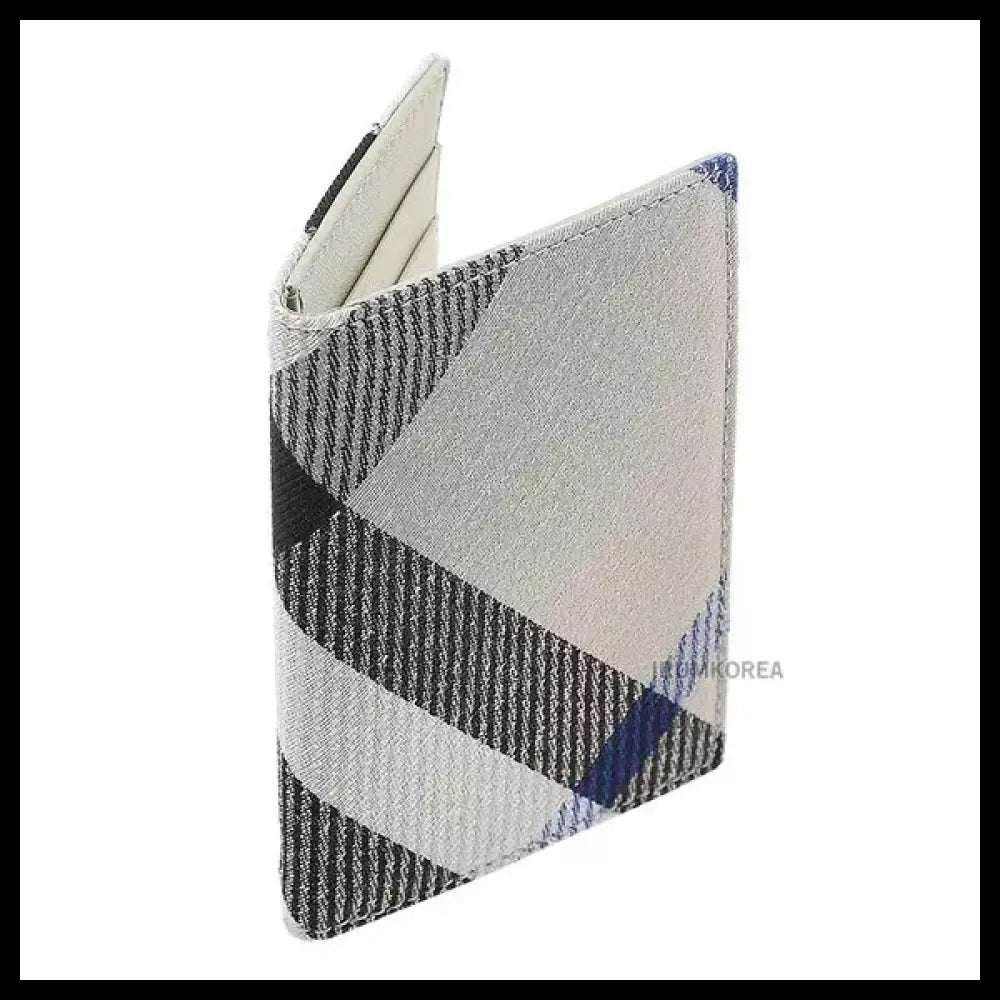 【Burberry】Men's Check Folding Card Wallet Classic Check