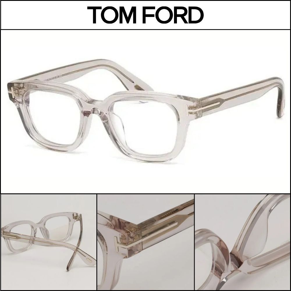 【TOM FORD】Transparent Horn-Rimmed Eyeglasses Blue Light