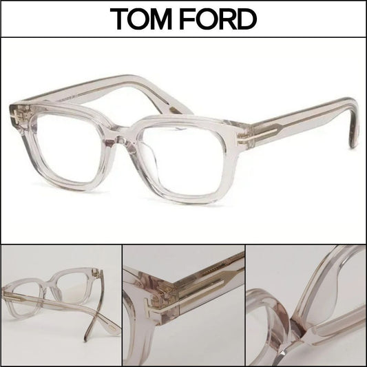 【TOM FORD】Transparent Horn-Rimmed Eyeglasses Blue Light