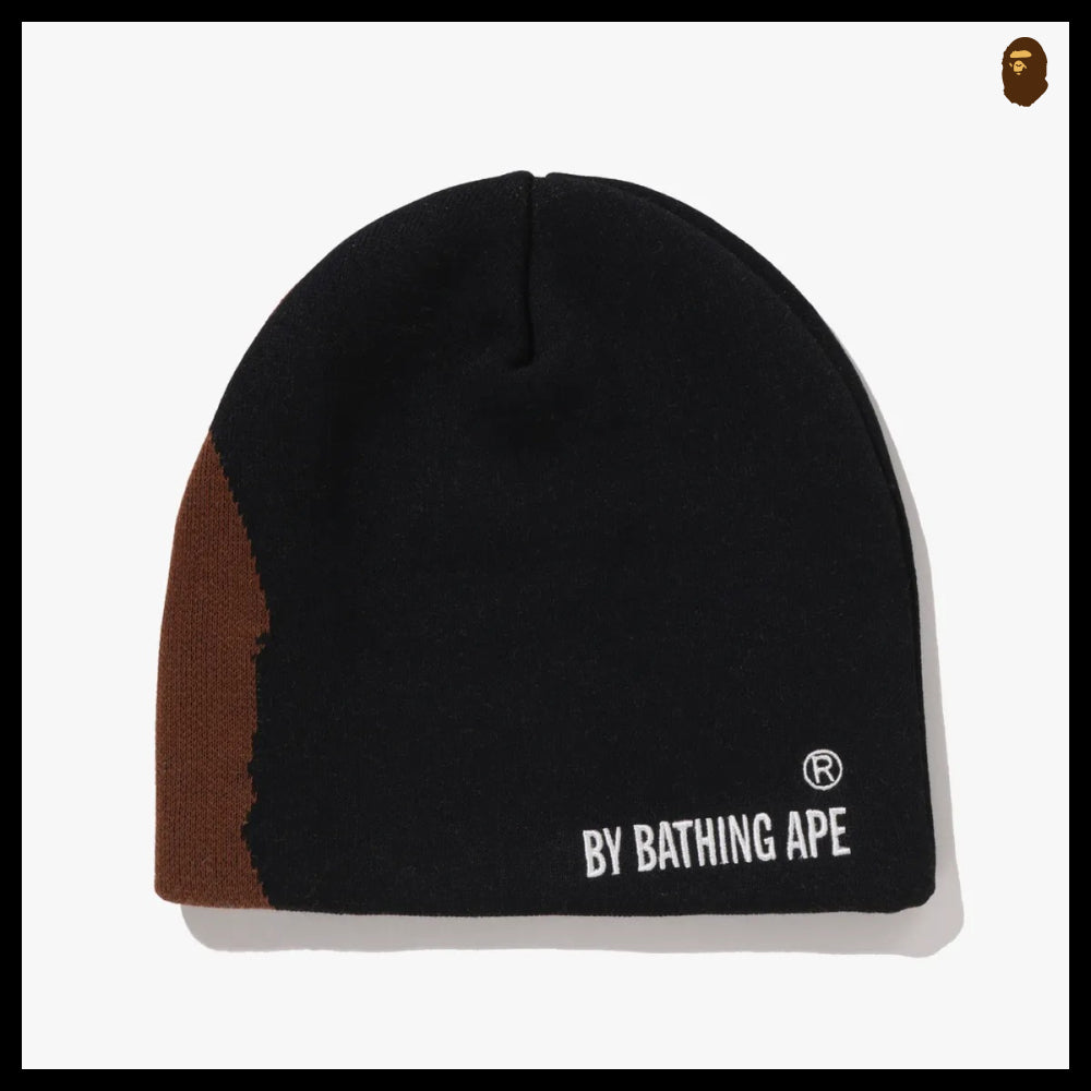 【A BATHING APE】Ape Head Knit Cap Black