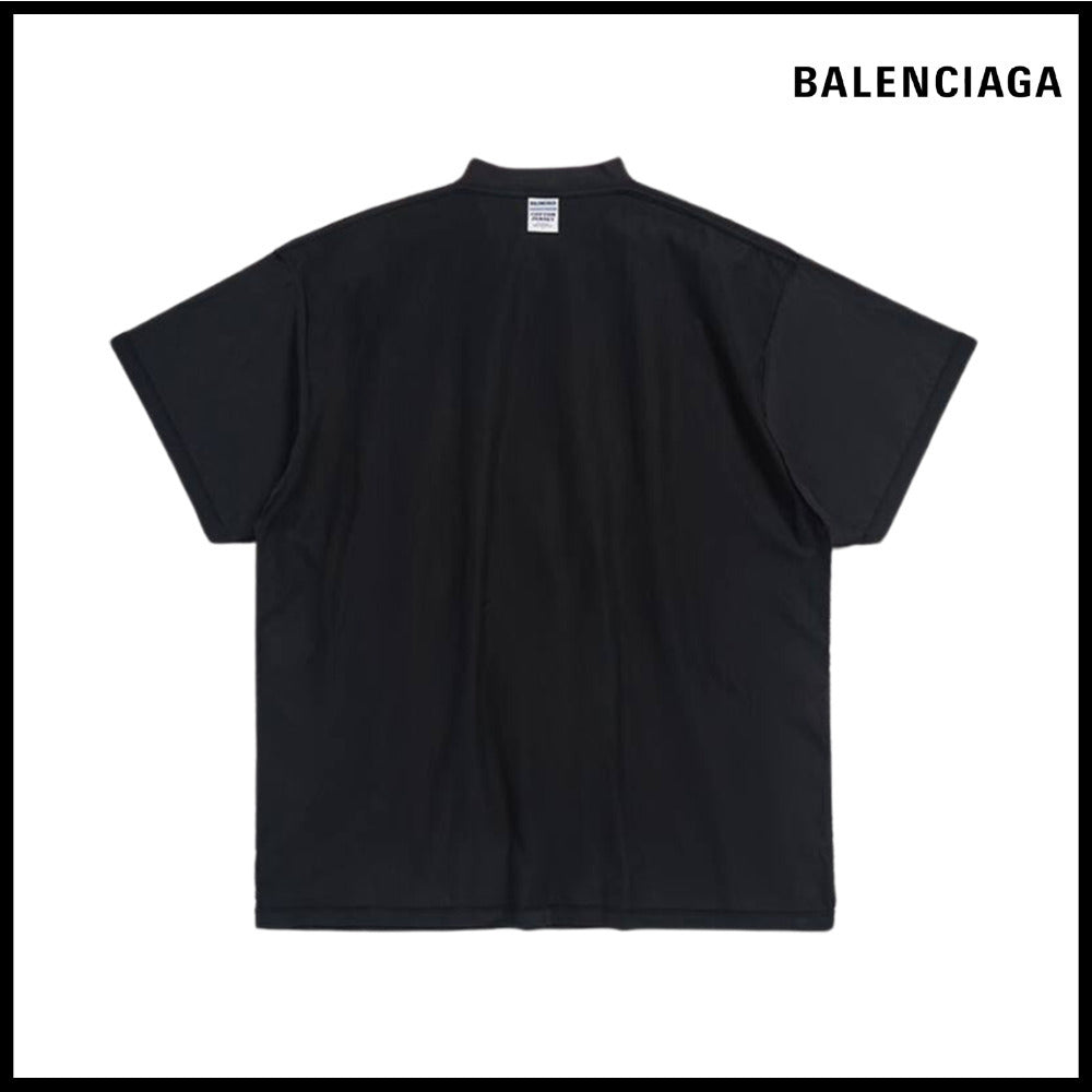 【BALENCIAGA】Inside-Out Oversized T-Shirt Black