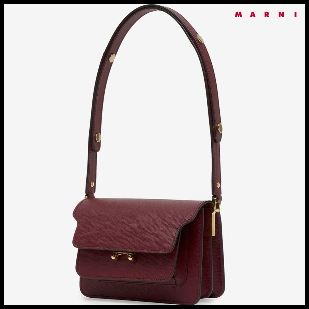 【MARNI】Mini Saffiano Leather Trunk Shoulder Bag