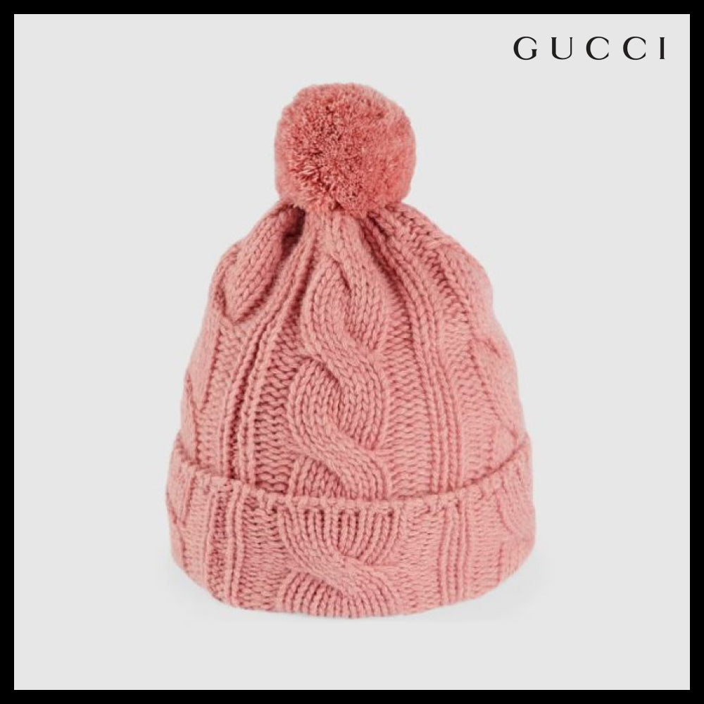 【GUCCI x THE NORTH FACE】 ロゴ ウール ニット ビーニー