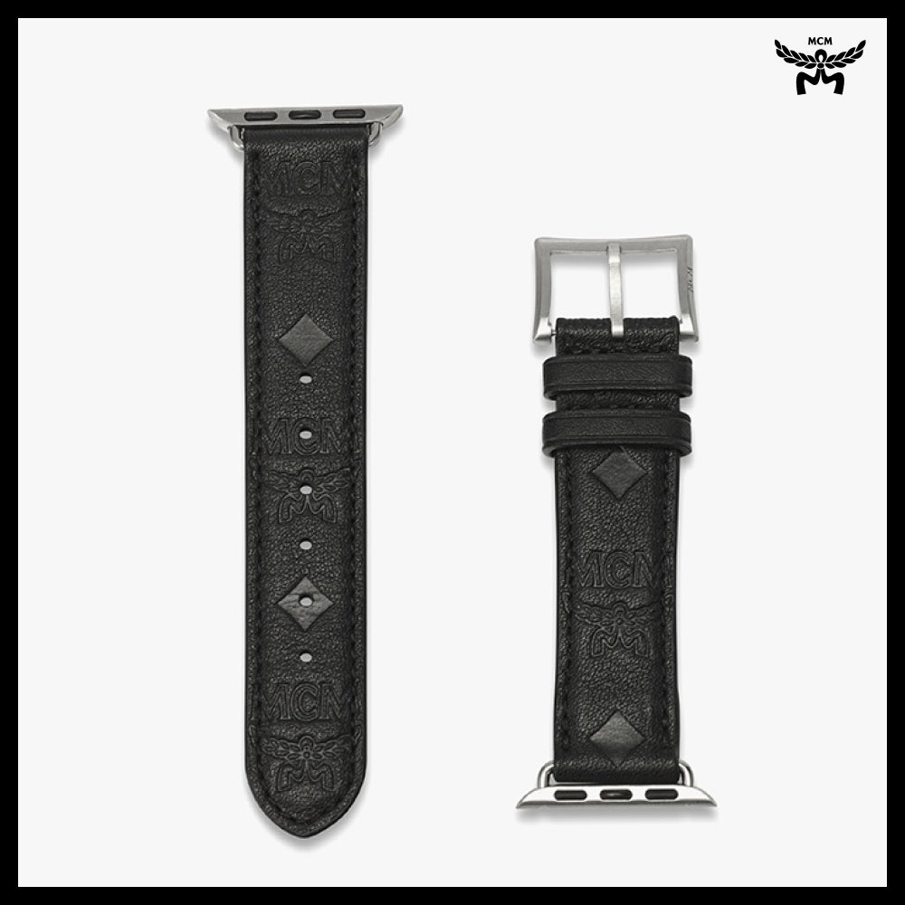 【MCM】Embossed Monogram Leather Apple Watch Band