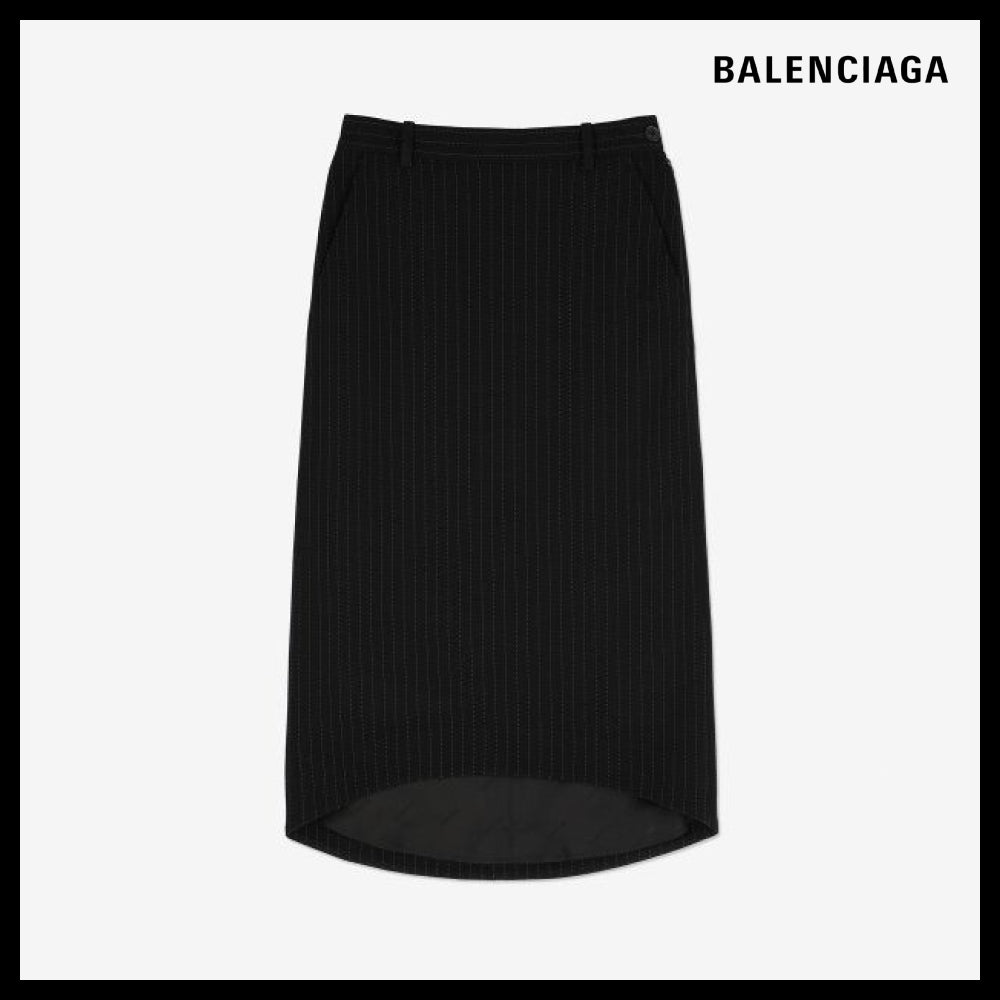 【BALENCIAGA】Hourglass Skirt Black:White