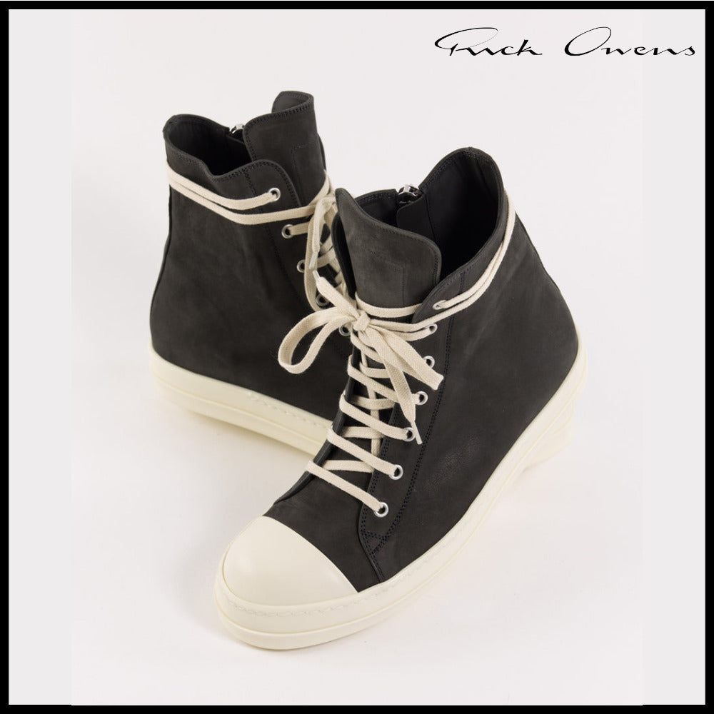 【RICK OWENS】Ramones High Dark Dust Milk Sneaker