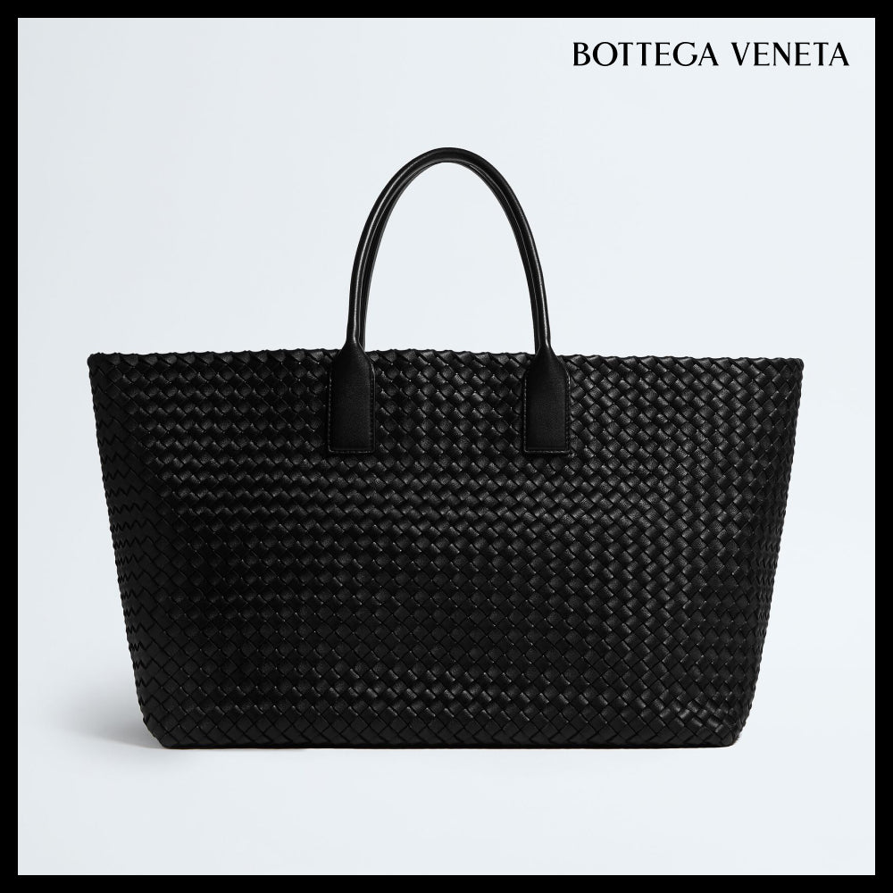 ◆BOTTEGA VENETA◆LARGE CABAT TOTE BAG BLACK