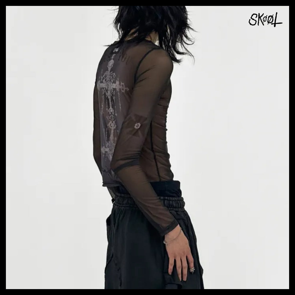 【SKOOT】Facade Mesh Shirt