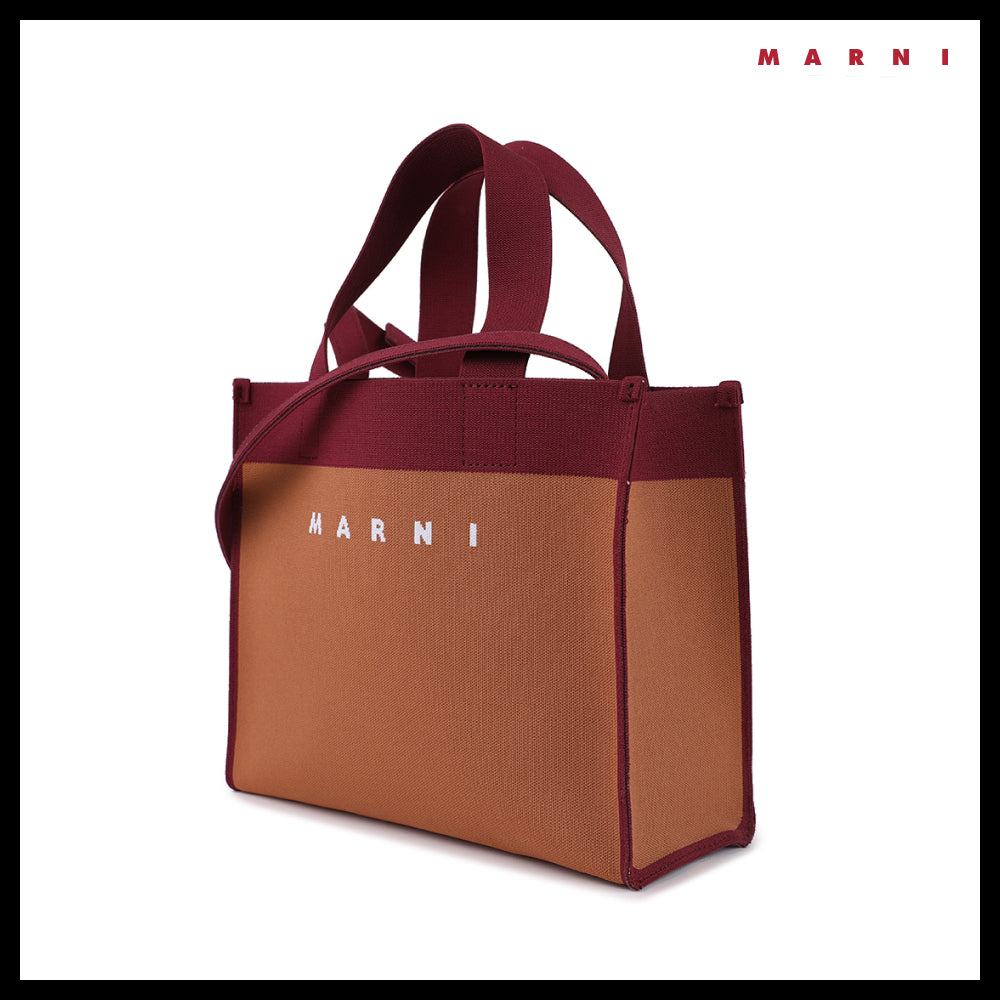 【MARNI】Women's Jacquard Small Tote Shoulder Bag
