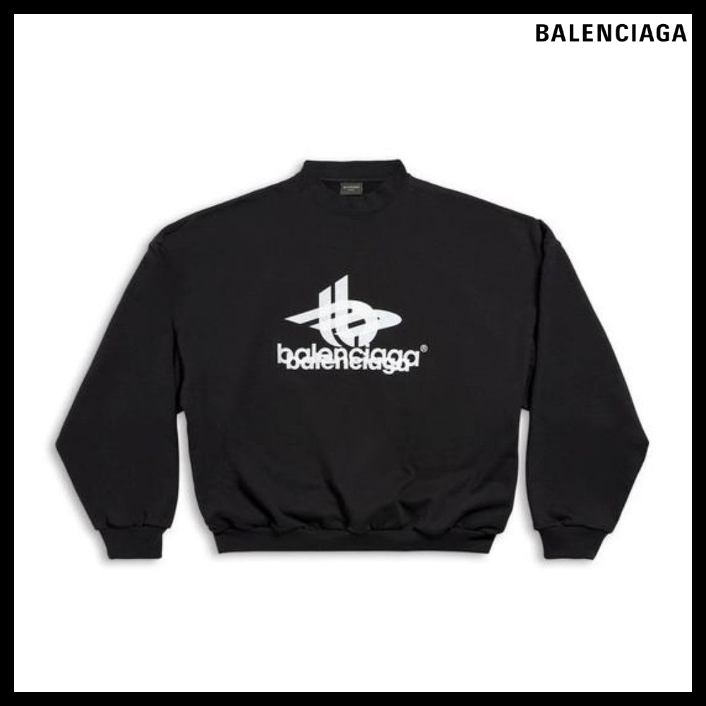 【BALENCIAGA】Layered Sports Round Sweatshirt Oversized
