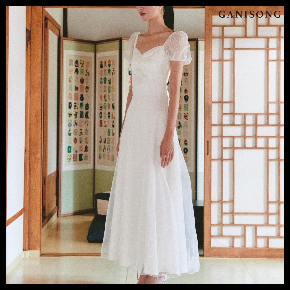 【GANISONG】Bridal Celia Dress White