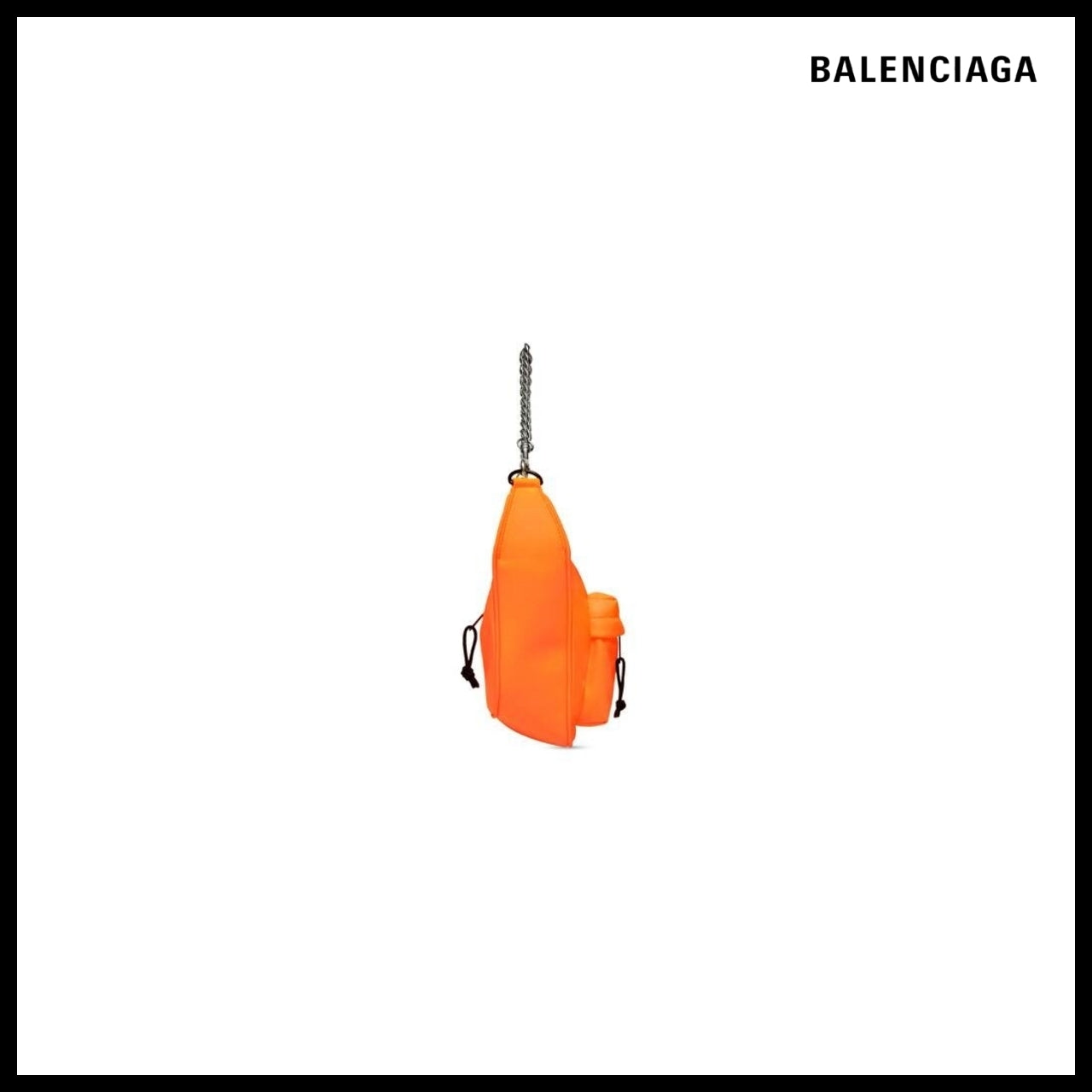 【BALENCIAGA】Raver Medium Bag with Chain in Fluo Orange