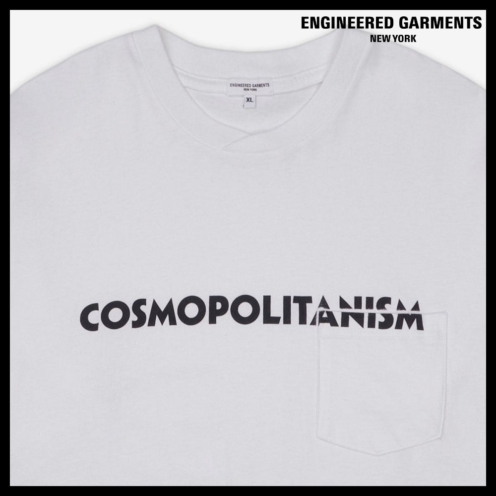 ◆Engineered Garments◆ プリント クロス クルーネック Tシャツ