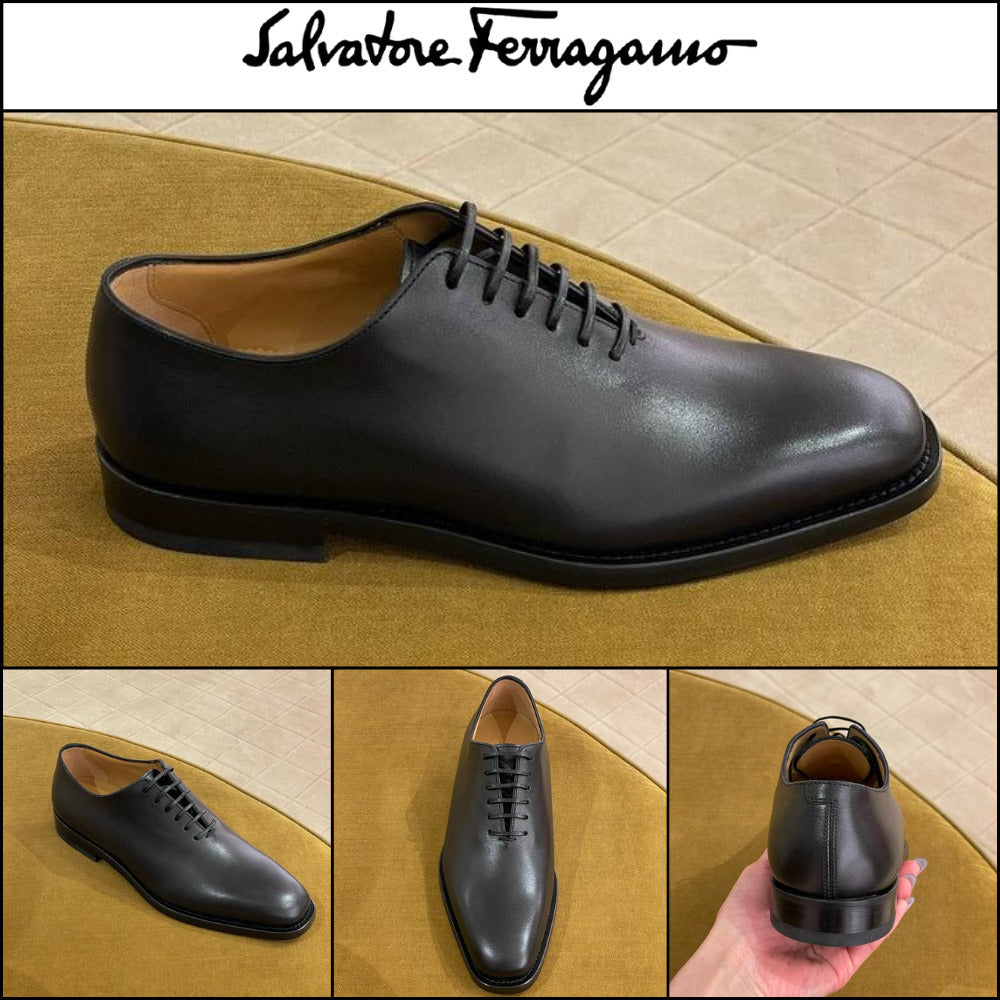 【FERRAGAMO】GEOFFREYDIV2 OXFORD LOAFERS BLACK