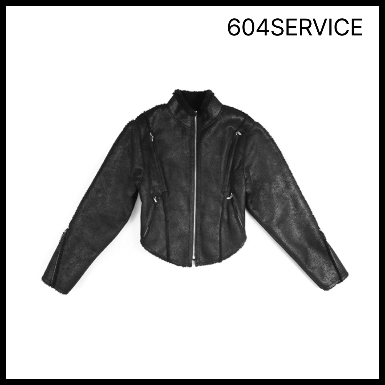 【604service】MOTORCYCLE SHEARLING JACKET
