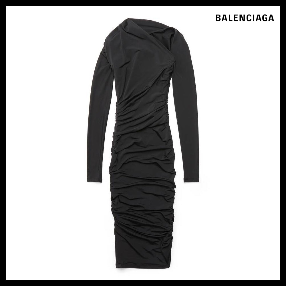 【BALENCIAGA】Twisted Mini Dress Black