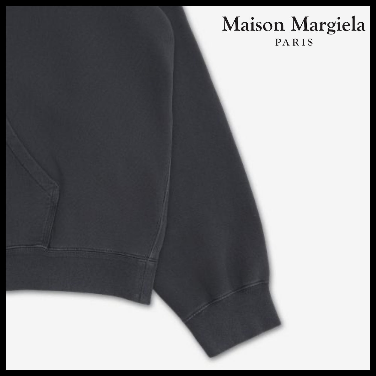 ★MAISON MARGIELA★ Oversized Zip Hoodie Washed Black
