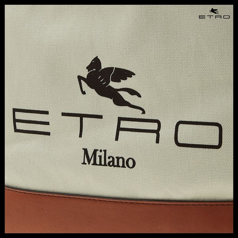【ETRO】Logo Cotton Bucket Bag