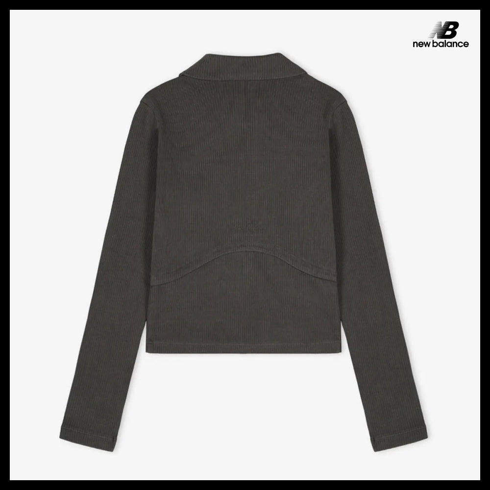 【New Balance】Women's Soft Fresh Ribbed Collar Two Way Zip