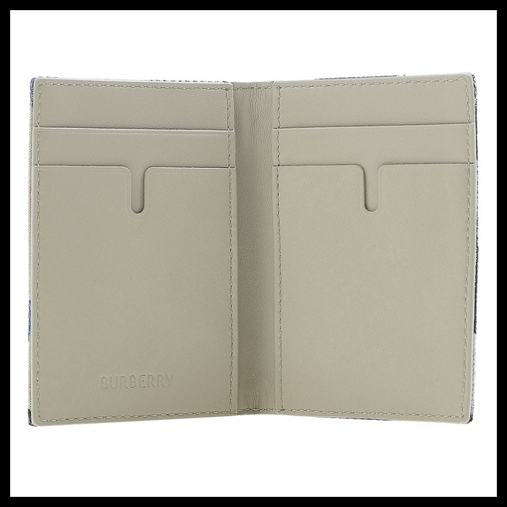 【Burberry】Men's Check Folding Card Wallet Classic Check