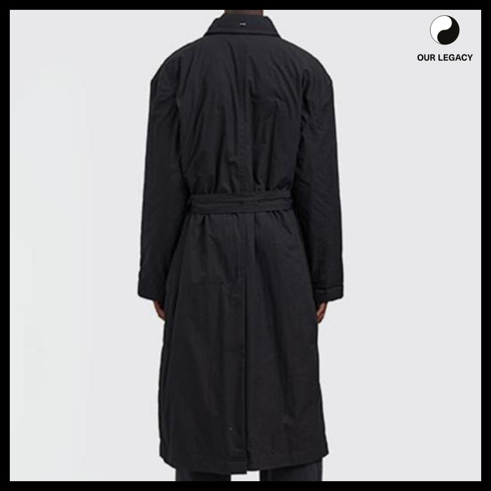 ◆OUR LEGACY◆25FW Duvet Trench Black Tide Cotton Nylon
