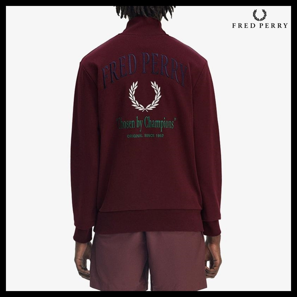 【FREDPERRY】ClubhouseEmbroideredChampionHalfzipSweatshirt