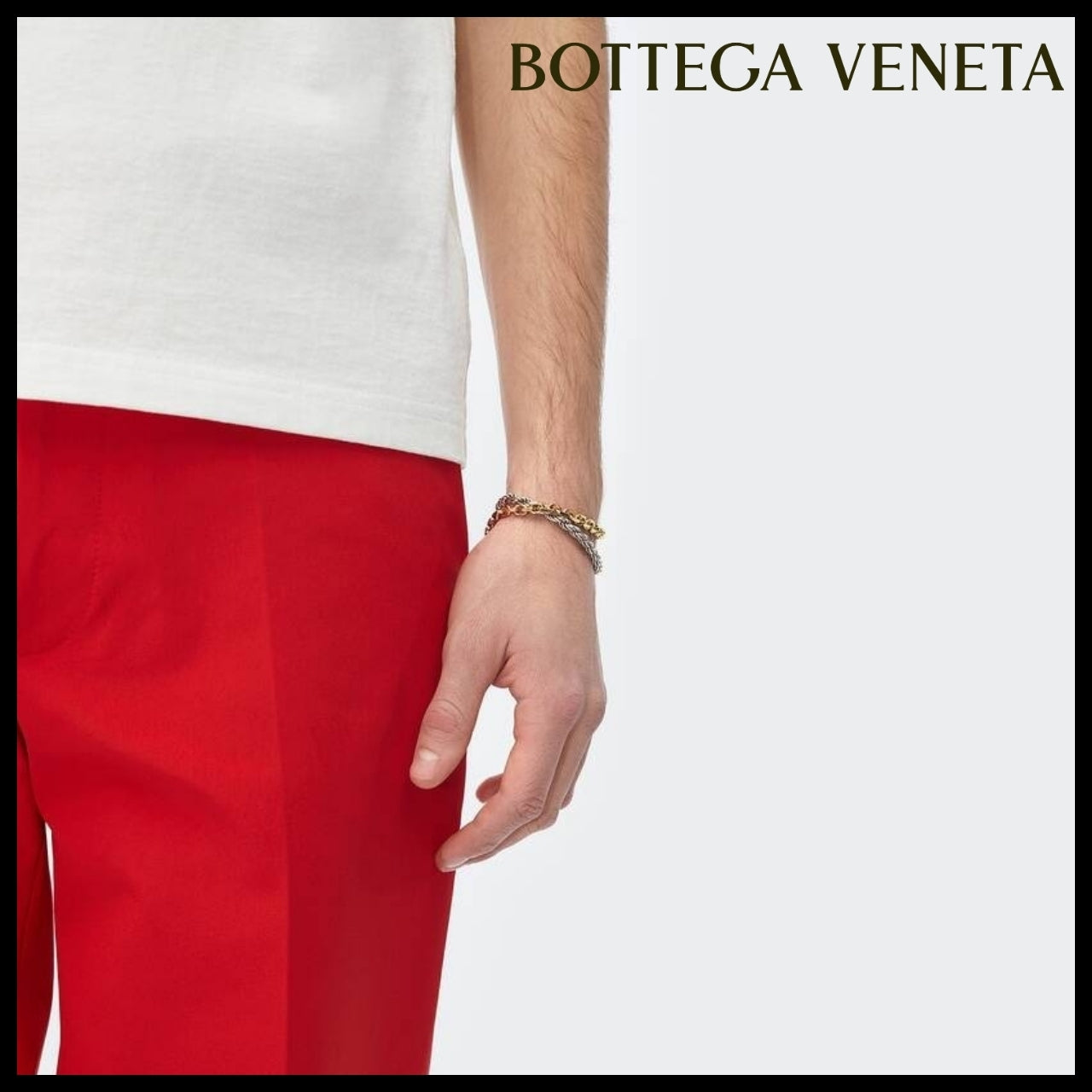 【Bottega Veneta】 Chain Bracelet Argento Antique