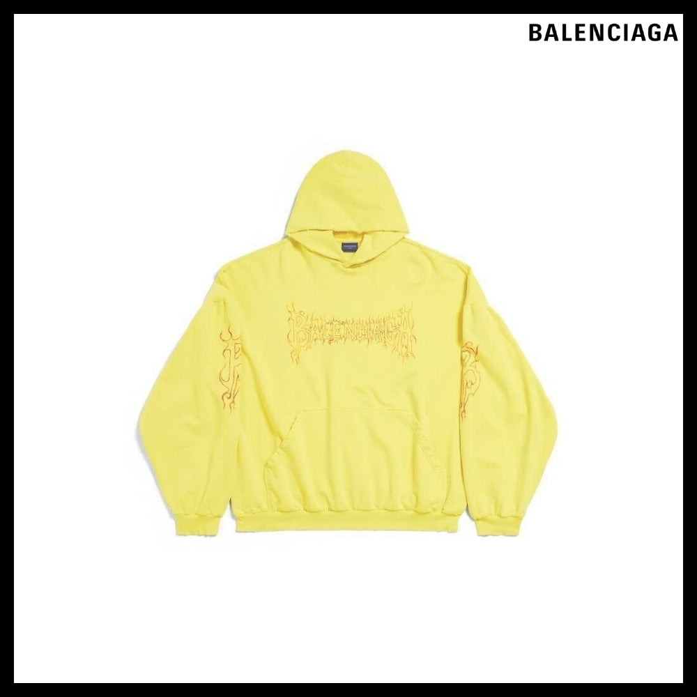 【BALENCIAGA】Darkwave Round Hoodie Oversized Yellow