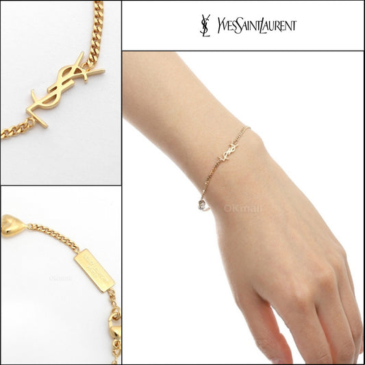 【SAINT LAURENT PARIS】YSL Heart Charm Bracelet